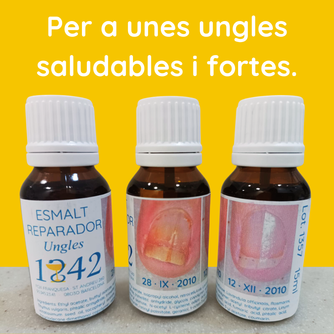 Esmalt reparador 1842 enforteix les teves ungles i les protegeix de fongs.